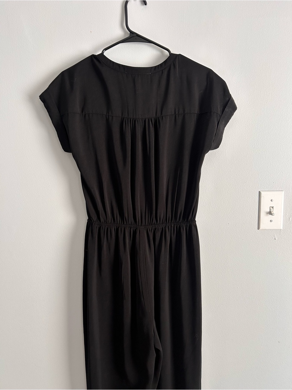 DR2 Black Wide Leg Jumpsuit | Elastic Waist | Size Small | Minimal Chic - Picture 4 of 5